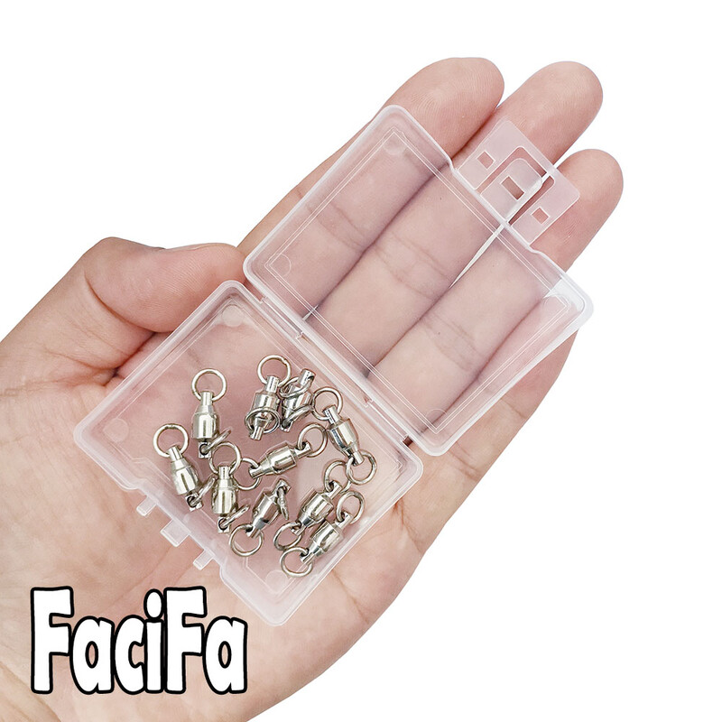 10 gab. Lieljaudas gultnis, grozāms makšķerēšanas savienotājs, nerūsējošā tērauda lodīšu mucas, grozāms, stingrs gredzens piederumu piederumi, āķis