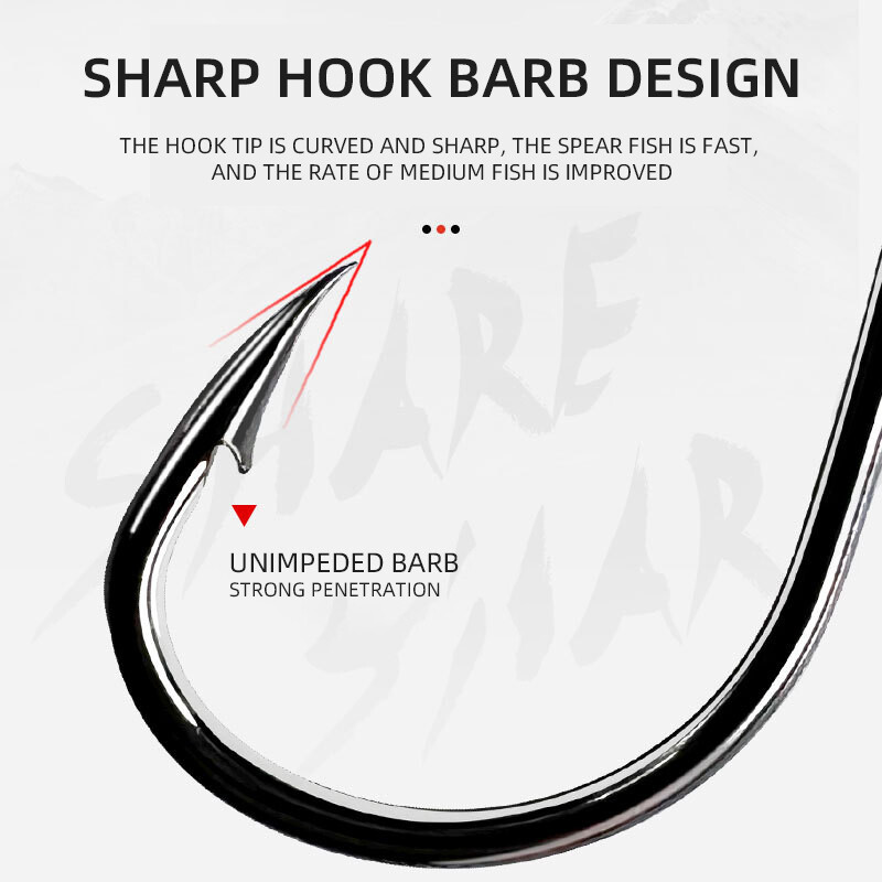 400 ks v krabici z vysoko uhlíkovej ocele, rybárske háčiky so širokým ofsetom, sada rybárskych háčikov pre slanú a sladkú vodu, 10 veľkostí