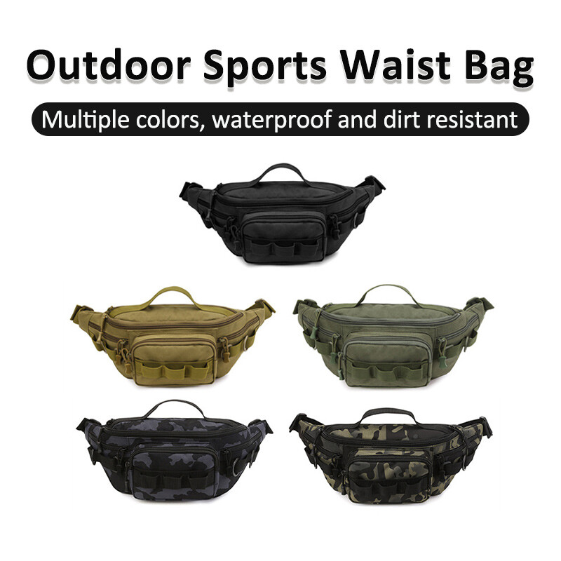 Sporturi în aer liber Pachet de talie impermeabil pentru călătorie Geantă ușoară din pânză Oxford Pachet de talie antifurt Geantă de depozitare pentru pescuit multicolor