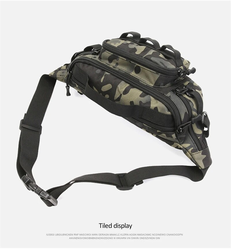 Sporturi în aer liber Pachet de talie impermeabil pentru călătorie Geantă ușoară din pânză Oxford Pachet de talie antifurt Geantă de depozitare pentru pescuit multicolor