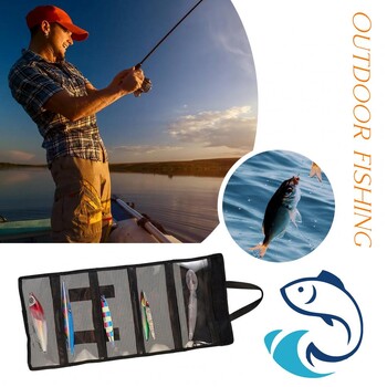 Fishing Bait Organizer Bag Handle Fastener Tape Design Μεγάλης χωρητικότητας Αδιάβροχο Διαφανές Fishing Lure Bag Fishing Supplies