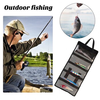 Fishing Bait Organizer Bag Handle Fastener Tape Design Μεγάλης χωρητικότητας Αδιάβροχο Διαφανές Fishing Lure Bag Fishing Supplies