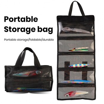 Fishing Bait Organizer Bag Handle Fastener Tape Design Μεγάλης χωρητικότητας Αδιάβροχο Διαφανές Fishing Lure Bag Fishing Supplies