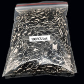 Karštos 100 vnt. Žieminės poledinės žūklės reikmenys Priedai Typy A Snap Connector Kaištis Guolis Sukamasis kabliukas Masalų reikmenys Pesca