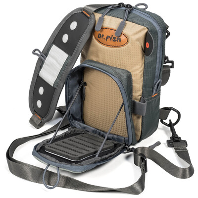 Skrydžio krepšys, juosmens paketas, žvejybos įrankių muselių masalas, lengvas, kvėpuojantis, reguliuojamas, dvigubi SBS užtrauktukai