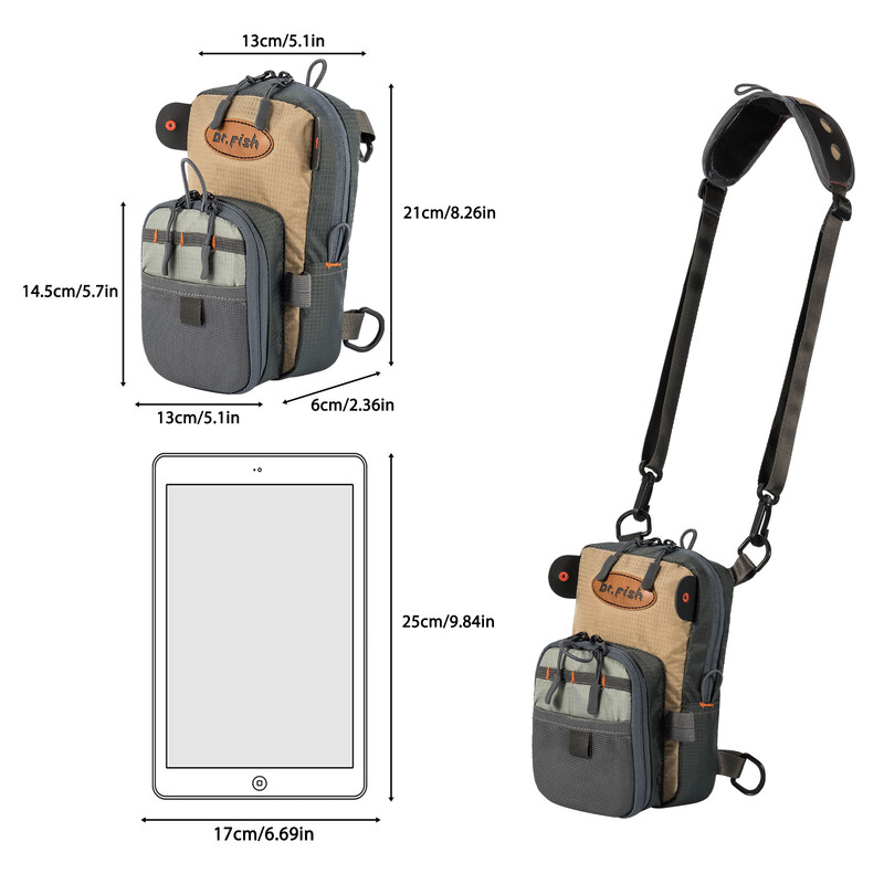 Skrydžio krepšys, juosmens paketas, žvejybos įrankių muselių masalas, lengvas, kvėpuojantis, reguliuojamas, dvigubi SBS užtrauktukai