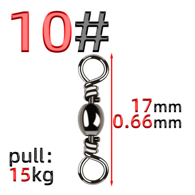 50 ks otočný krúžok na fľašu s vysokou rýchlosťou, osemkruhový krúžok, konektor na 8 krúžkov, príslušenstvo pre rybárske potreby