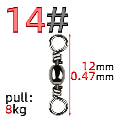 50 ks otočný krúžok na fľašu s vysokou rýchlosťou, osemkruhový krúžok, konektor na 8 krúžkov, príslušenstvo pre rybárske potreby