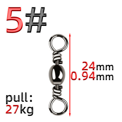 50 ks otočný krúžok na fľašu s vysokou rýchlosťou, osemkruhový krúžok, konektor na 8 krúžkov, príslušenstvo pre rybárske potreby