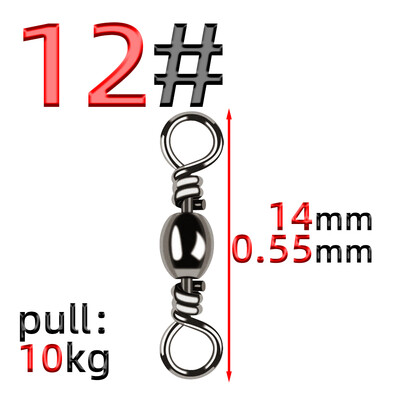 50 ks otočný krúžok na fľašu s vysokou rýchlosťou, osemkruhový krúžok, konektor na 8 krúžkov, príslušenstvo pre rybárske potreby