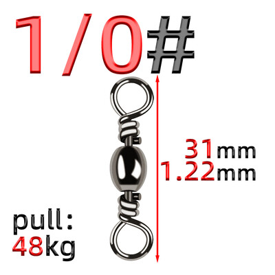 50 ks otočný krúžok na fľašu s vysokou rýchlosťou, osemkruhový krúžok, konektor na 8 krúžkov, príslušenstvo pre rybárske potreby