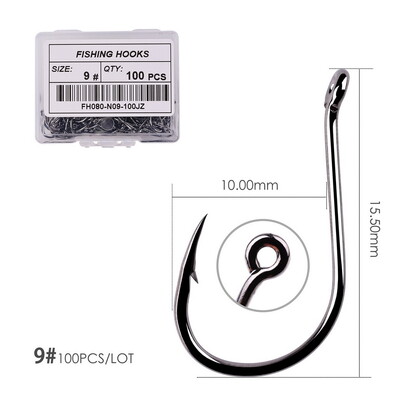 Aorace 40-100ks/krabica rybárske háčiky Iseama kruhové kaprové rybárske háčiky veľkosť 2-22# krúžkové očko japonské rybárske háčiky jeden jigový háčik