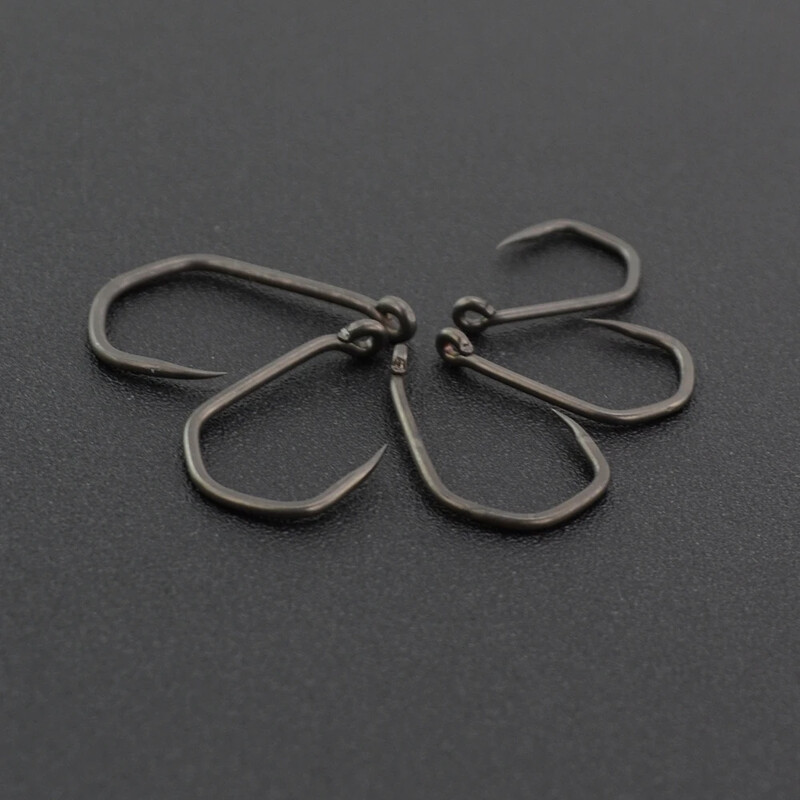 Hirisi 50 vnt PTFE dengtas didelės anglies nerūdijančio plieno spygliuotas žuvies kabliukas su akimi 8020 žvejybos priedai