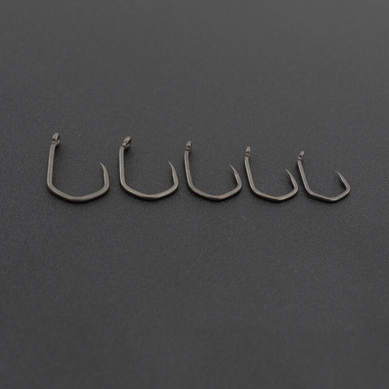 Hirisi 50 vnt PTFE dengtas didelės anglies nerūdijančio plieno spygliuotas žuvies kabliukas su akimi 8020 žvejybos priedai