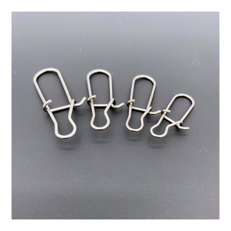 50 vnt Žvejybos pasukama jungtis, kabliukai, spaustukai, užraktai, karabinai, nerūdijančio plieno žvejybos tvirtinimo elementai, užsegami įrankiai