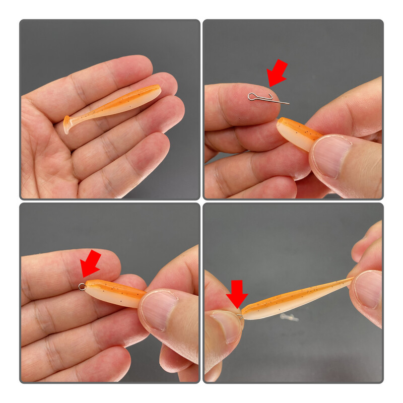 50 DB horgászcsali Stinger tüskés horog összekötő tűk tű fix zárasszisztens puha csali horgásztartozékok