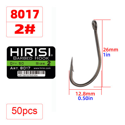 50 komada premaza za ribolov šarana Visokougljični bodljikavi udice od nehrđajućeg čelika 8017 pribor za udice za ribolov