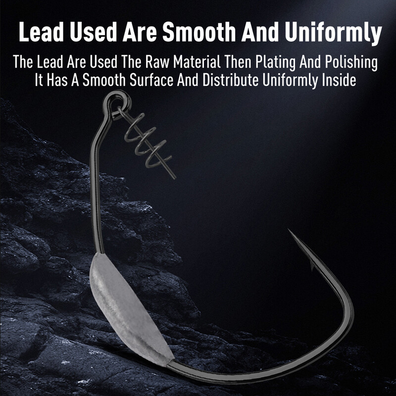 Kingdom Spring žvejybos kabliukai 3# 5# 6# 8# 10# Anglies plieno minkštas masalas Spring Lock žvejybos kabliukai