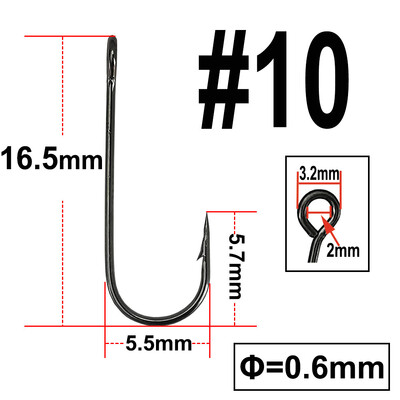 100 vai 25 gab. Makšķerēšanas āķis ar lielu cilpu Makšķerēšanas āķis Gars kāts Dzeloņots, apaļš, saliekts locītavas āķis Viena kloķa zivju āķis