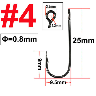 100 vai 25 gab. Makšķerēšanas āķis ar lielu cilpu Makšķerēšanas āķis Gars kāts Dzeloņots, apaļš, saliekts locītavas āķis Viena kloķa zivju āķis