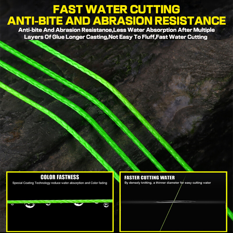 Naujas 9 siūlų PE žūklės valas, pintas 100M 300M 500M aukštos kokybės daugiagijinės ritės 20-100LB masalo gėlo vandens maitinimo įrankis