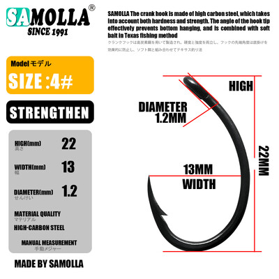 50db Ponty horgász horgok PTFE bevonat magas széntartalmú rozsdamentes acél szöges horgok ívelt széles résű szöges horog erősíti ponty horog