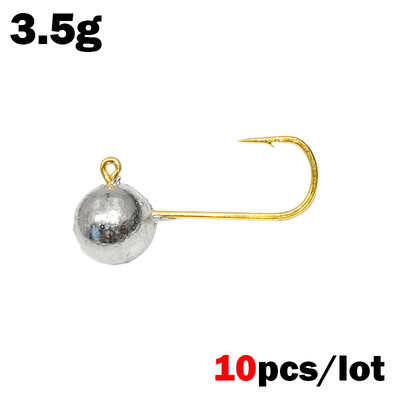 OUTKIT 10gab Mini Jig Head Āķis Rockfish Atsegtas galvas Āķis Dzeloņāķis Forele Mīksts tārpu vilinājums Jig Makšķerēšanas āķis Makšķerēšanas piederumi