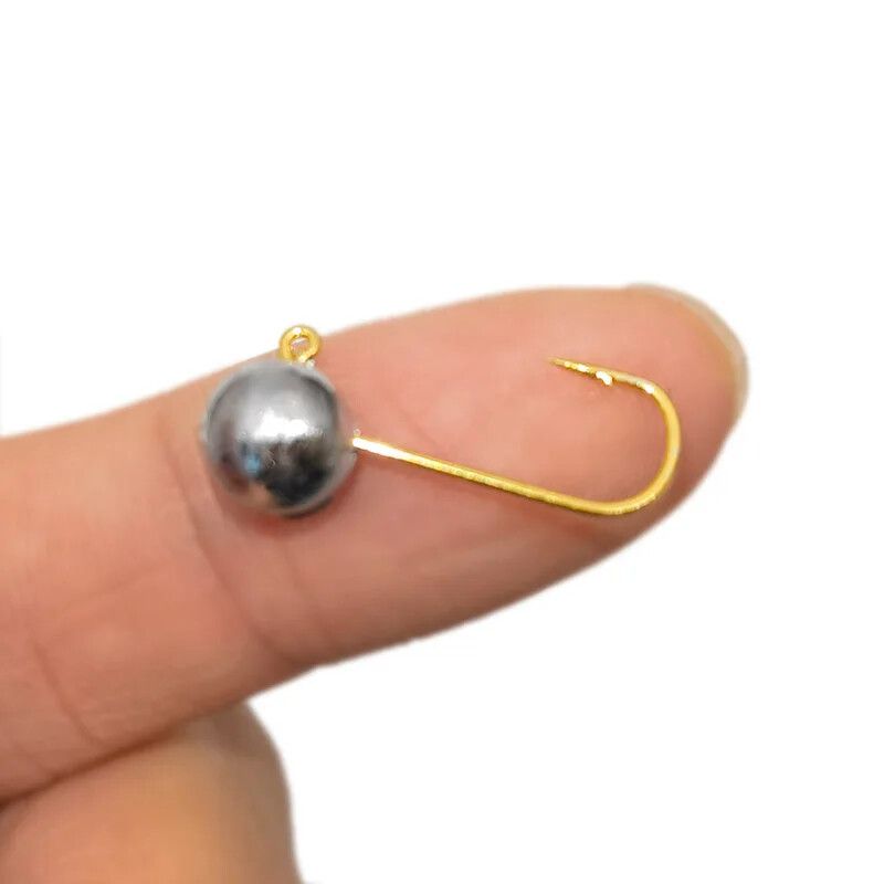 OUTKIT 10gab Mini Jig Head Āķis Rockfish Atsegtas galvas Āķis Dzeloņāķis Forele Mīksts tārpu vilinājums Jig Makšķerēšanas āķis Makšķerēšanas piederumi