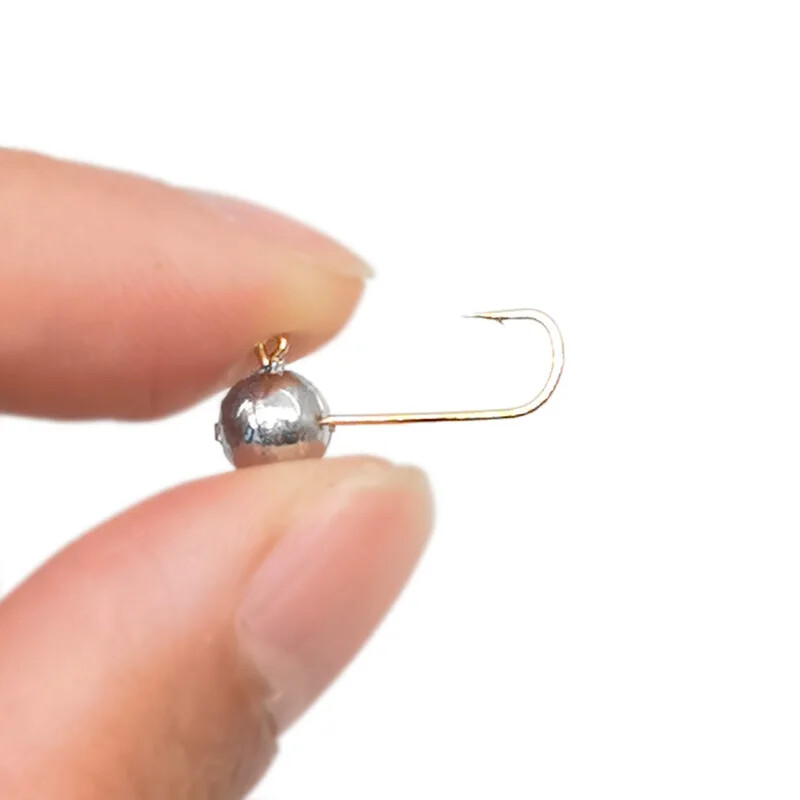 OUTKIT 10gab Mini Jig Head Āķis Rockfish Atsegtas galvas Āķis Dzeloņāķis Forele Mīksts tārpu vilinājums Jig Makšķerēšanas āķis Makšķerēšanas piederumi