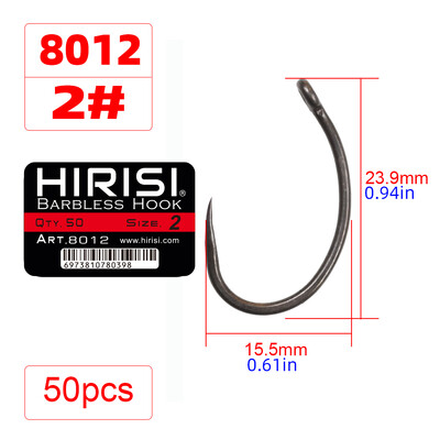 Hirisi 50 vnt Dengimo daug anglies nerūdijančio plieno spygliuočių kabliukai 8012 žvejybos kabliukai žvejybos įrankių priedai