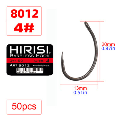 Hirisi 50 vnt Dengimo daug anglies nerūdijančio plieno spygliuočių kabliukai 8012 žvejybos kabliukai žvejybos įrankių priedai