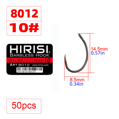 Hirisi 50 vnt Dengimo daug anglies nerūdijančio plieno spygliuočių kabliukai 8012 žvejybos kabliukai žvejybos įrankių priedai