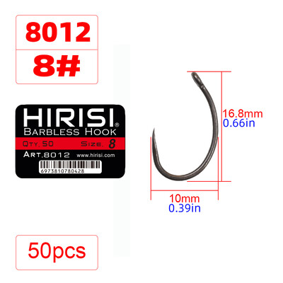 Hirisi 50 vnt Dengimo daug anglies nerūdijančio plieno spygliuočių kabliukai 8012 žvejybos kabliukai žvejybos įrankių priedai