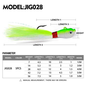 PROBEORS 1 бр. Метална твърда стръв с пера, 5 цвята 7 g 14 g 28 g 42 g 56 g Куки с джиг глава за мека стръв, риболовни принадлежности на открито