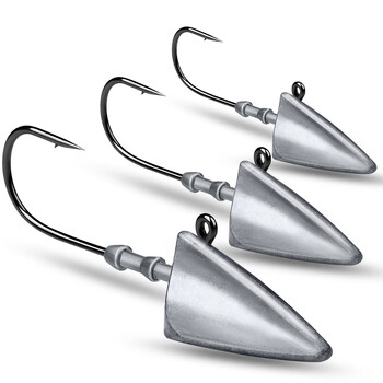 JYJ Triangle Head Hooks 7g 10g 15g 21g 28g 35g αγκίστρι ψαρέματος τύπου πλοίου μαλακό σκουλήκι bog Lure Hook Jig Head Fishing Tackle Hooks