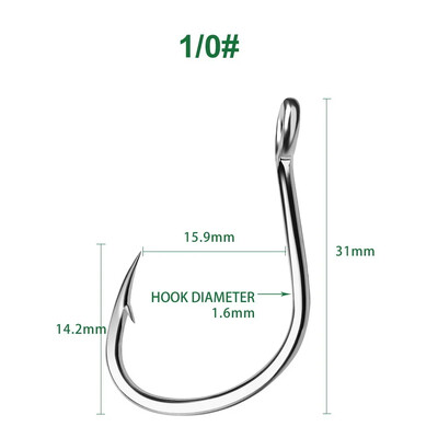 Žiedinė akis Žvejybos kabliukas Sidabrinis spygliuotas apskritimas Kabliukai žvejybai Aštrūs kabliukai Anglinio plieno reikmenys Priedai Sliekiniai kabliukai