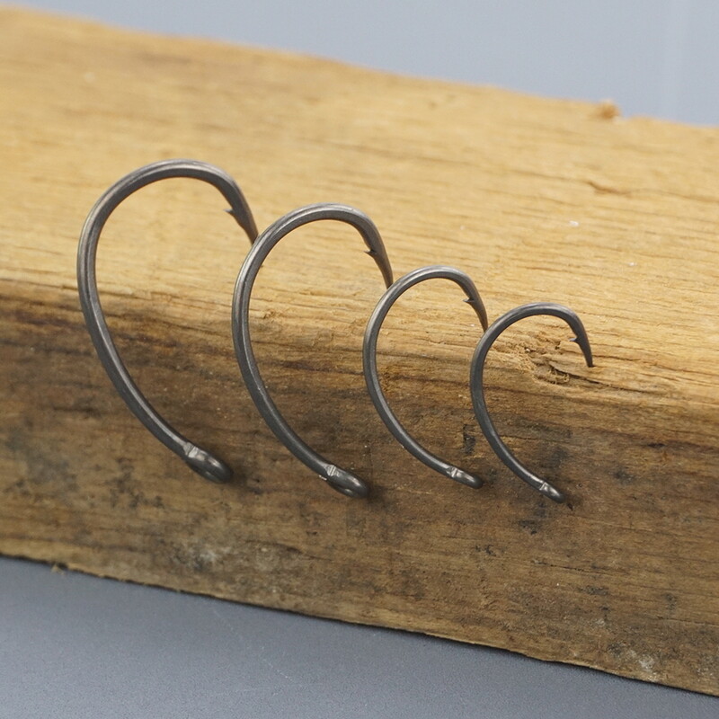 Hirisi 50 vnt PTFE dengtas daug anglies nerūdijančio plieno spygliuotas žuvies kabliukas su akių žvejybos priedais 8031