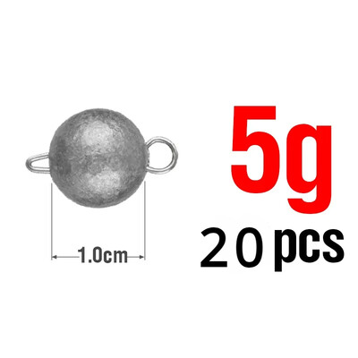 3/5/7/10g 10/20 buc. Supercontinent Sinker Jig de pescuit Cap de glonț Greutăți moale Nalucă grup cârlig agravat cârlige de pescuit