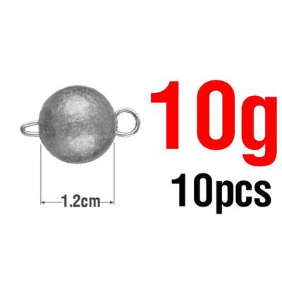 3/5/7/10g 10/20 buc. Supercontinent Sinker Jig de pescuit Cap de glonț Greutăți moale Nalucă grup cârlig agravat cârlige de pescuit