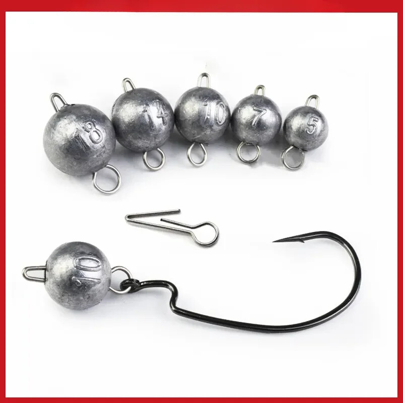 3/5/7/10g 10/20 buc. Supercontinent Sinker Jig de pescuit Cap de glonț Greutăți moale Nalucă grup cârlig agravat cârlige de pescuit