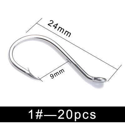 FISH KING 6-25gab. Nerūsējošā tērauda astoņkāju jūras makšķerēšanas āķi 7/0#-6# dzeloņstieni ar garu kātu Sālsūdens tārpu āķis