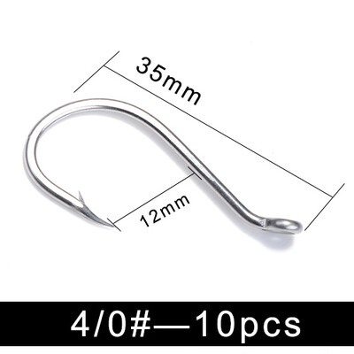 FISH KING 6-25gab. Nerūsējošā tērauda astoņkāju jūras makšķerēšanas āķi 7/0#-6# dzeloņstieni ar garu kātu Sālsūdens tārpu āķis