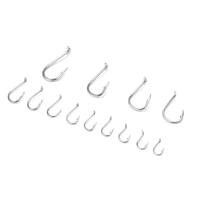 FISH KING 6-25gab. Nerūsējošā tērauda astoņkāju jūras makšķerēšanas āķi 7/0#-6# dzeloņstieni ar garu kātu Sālsūdens tārpu āķis