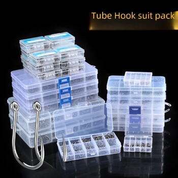 Σετ 100-2000 Pieces Boxed Fish Hooks Tube Αντεστραμμένα Άγκιστρα Ψάρεμα σε εξωτερικούς χώρους σε λίμνες Rivers