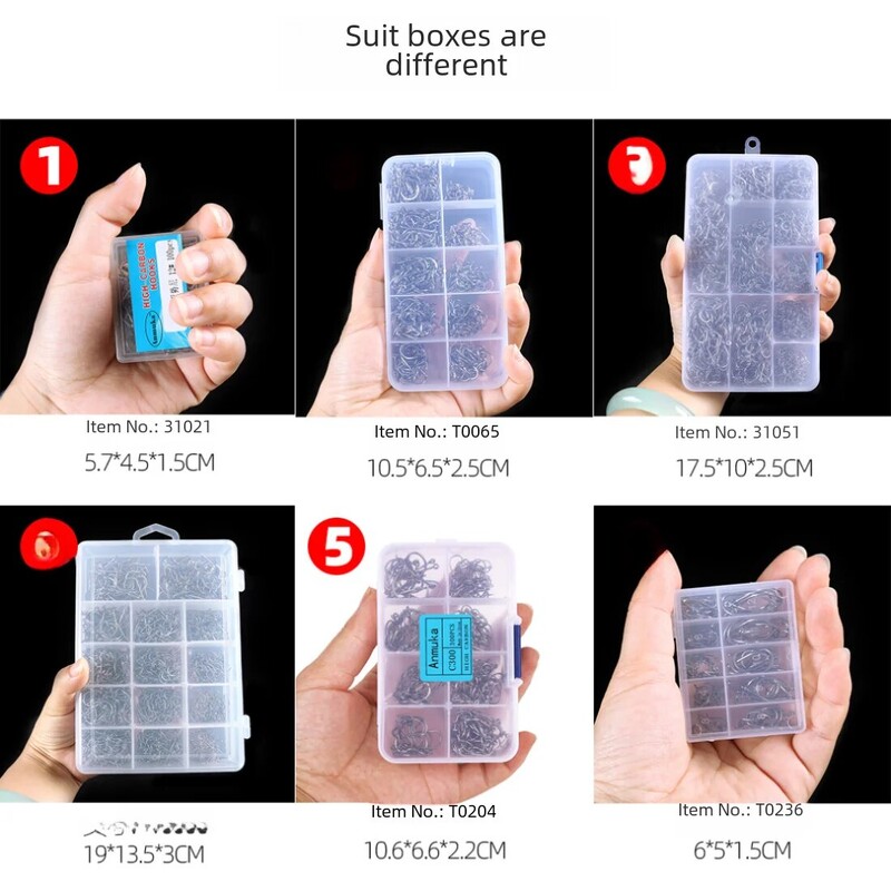 100–2000 gab. komplekts, kastīti zivju āķi, caurule, apgriezti āķi, āra makšķerēšana ezeros upēs