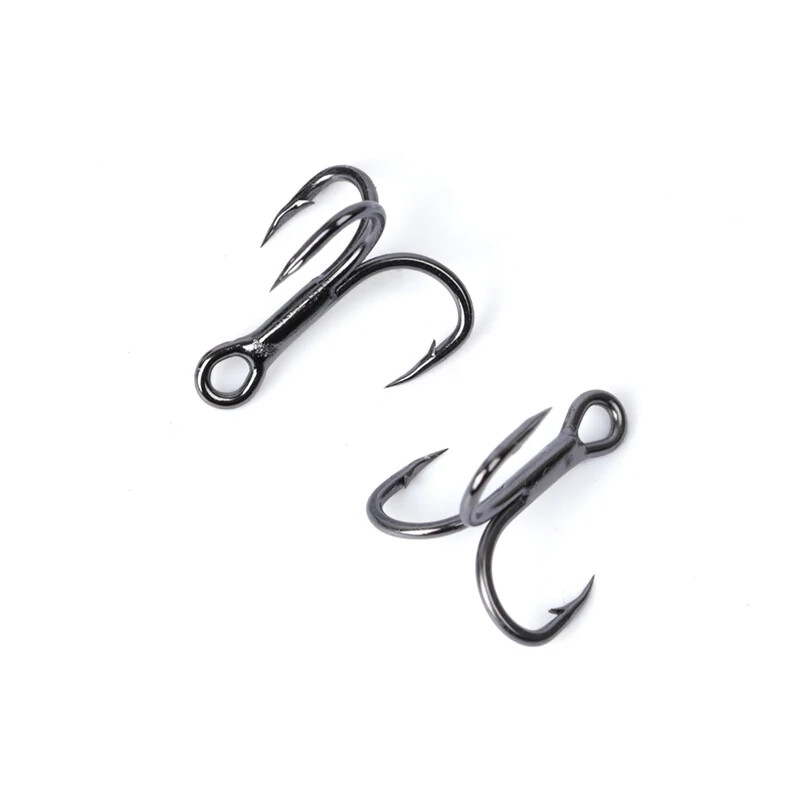 OUTKIT 10 vnt. 3x BLOOD SLOT Tvirtas labai aštrus apvalus treble kabliukas Antikorozinis daug anglies plienas 10-18# treble kabliukai žvejybos reikmenys