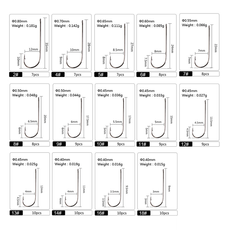 FTK ilgo koto žvejybos kabliukas iš anglies plieno, juodas chromuotas žiedinis jūrinis aštrus spygliuotas kabliukas žvejybos reikmenims