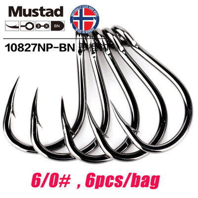 Mustad Norway Origin tengeri horgászhorog Super Power Big Size Hoodlum Fish Hooks,1#-12/0#,10827NP-BN
