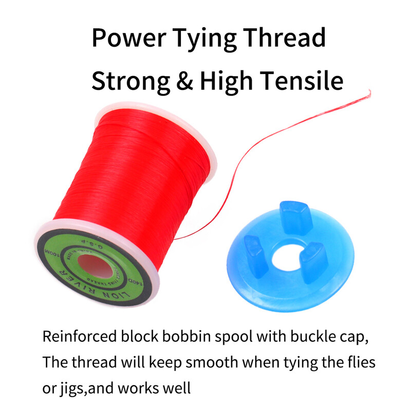 1 ritė / 3 ritės 140D GSP muselių rišimo sriegis Tvirtas muselinės žūklės rišimo valas, skirtas sūraus vandens srautiniam lydekos ešerių muselėms Jig Hook masalas