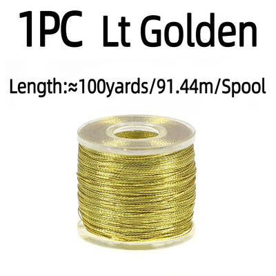 100 jardų / ritės meškerės statymas, metalinis siūlas, nailono pluoštas